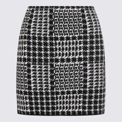Twinset Black And White Viscose Skirt In Multi
