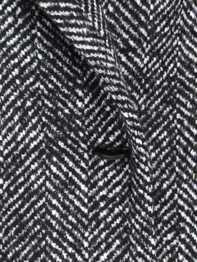 Tagliatore Tailored Black Jacket With Classic Collar And Sophisticated Silhouette In Gray