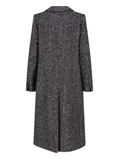 Tagliatore Tailored Black Jacket With Classic Collar And Sophisticated Silhouette In Gray