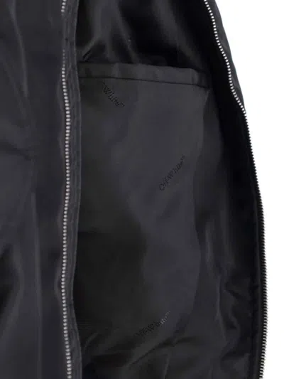 Off-white Arrow Nylon Bomber Jacket In Black