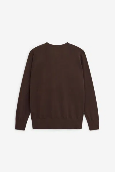 Dries Van Noten Brown Fine Merino Wool Loose-fit Sweater In Brown