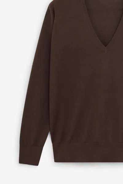 Dries Van Noten Brown Fine Merino Wool Loose-fit Sweater In Brown