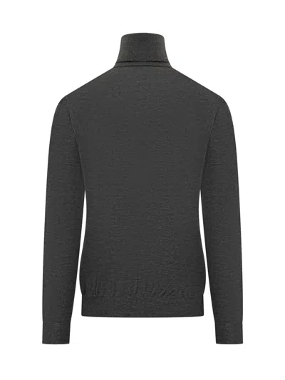 Filippo De Laurentiis Grey Turtleneck In Wool  In Gray