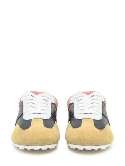 Marni Multicolor Leather Sneakers Suede Panels In Multi
