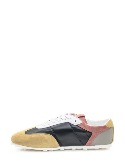 Marni Multicolor Leather Sneakers Suede Panels In Multi