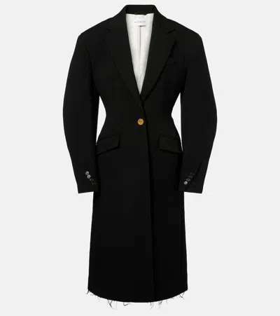 Givenchy Cocoon Fitted Coat In Wool In Black