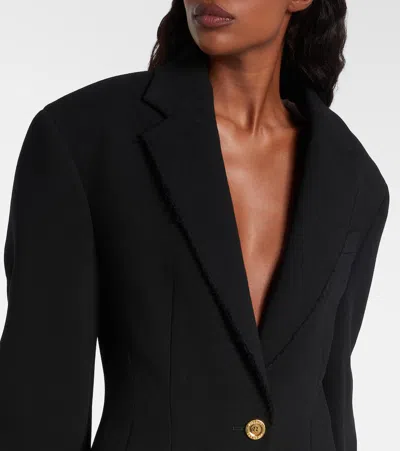 Givenchy Cocoon Fitted Coat In Wool In Black