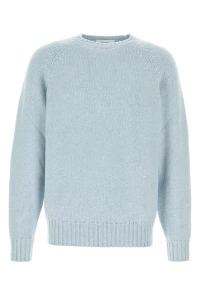 Umit Benan Light-blue Cashmere Sweater In Blue