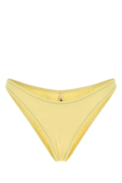 Reina Olga Stretch Nylon Brigitte Bikini Bottom Low-rise In Yellow