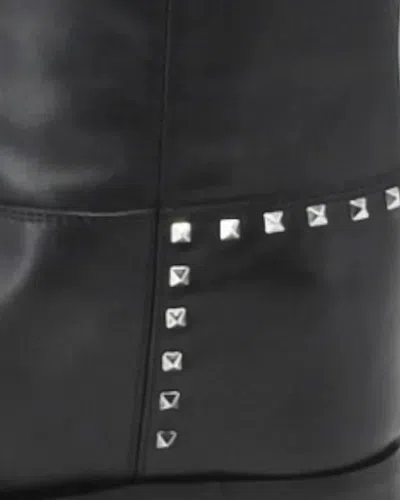 Via Roma 15 Stivale Santa Monica Con Spacco Nero In Black