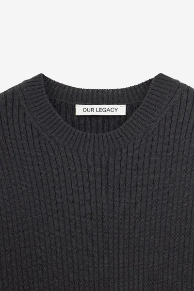 Our Legacy Compact Roundneck Knitwear In Black