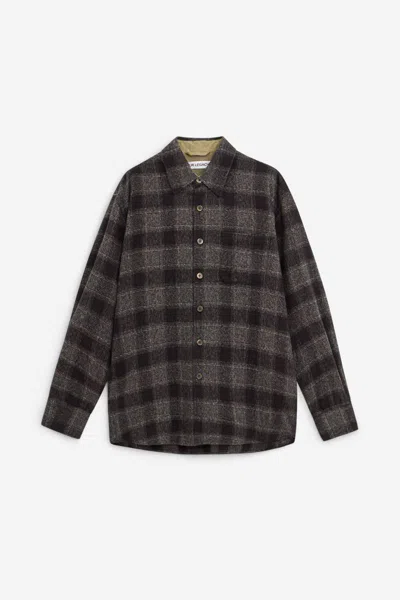 Our Legacy Mens Above Oakland Low Twist Check Shirt In Black
