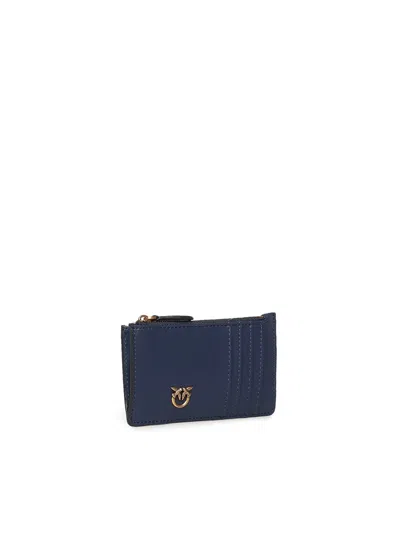 Pinko Zippered Card Holder In Blue