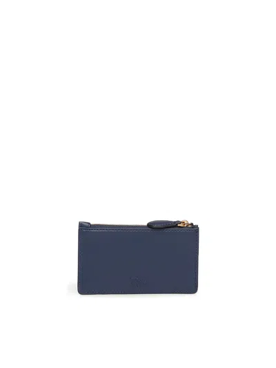 Pinko Zippered Card Holder In Blue