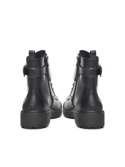 Liu •jo Leather Combat Boots In Multi