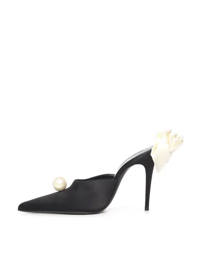 Magda Butrym Synthetic Fibers Mules In Black