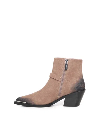 Coccinelle Buckle-fastening Pointed-toe Boots In Brown