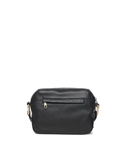 Biasia Leather Shoulder Bag With Logo In Black