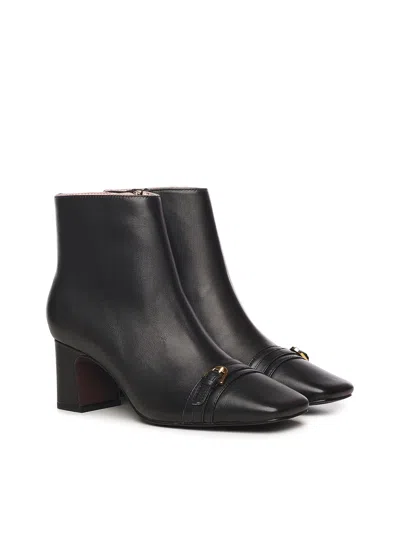 Coccinelle Nadja Leather Ankle Boots In Black