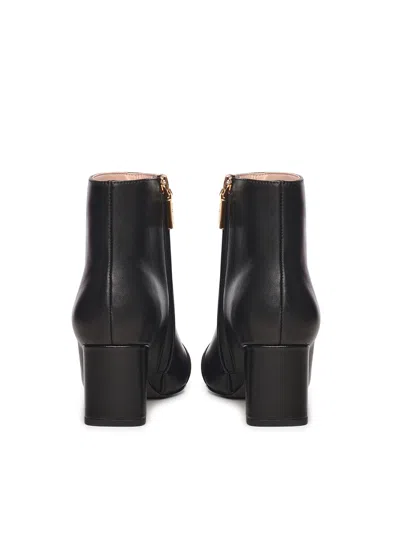 Coccinelle Nadja Leather Ankle Boots In Black