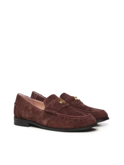 Coccinelle Suede Loafers C-penny Loafer Suede In Brown