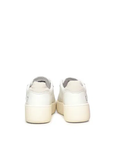 Date Court Platform Vintage Sneakers In White