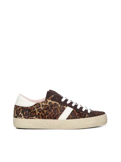 Date Hill Low Leopard Sneakers In Animalier Suede And Fabric In Multi