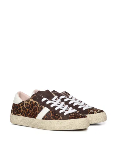 Date Hill Low Leopard Sneakers In Animalier Suede And Fabric In Multi