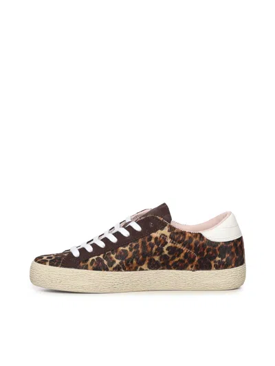 Date Hill Low Leopard Sneakers In Animalier Suede And Fabric In Multi