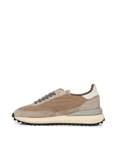 Date Athleta Touch Suede Nylon Sneakers In Neutral