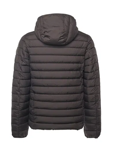 Save The Duck Joncus Brown Hooded Padded Jacket In Brown