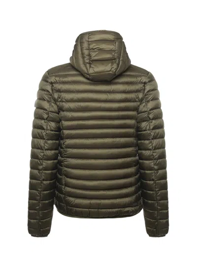 Save The Duck Lightweight Quilted Casual Jacket With Two-way Hood In Green