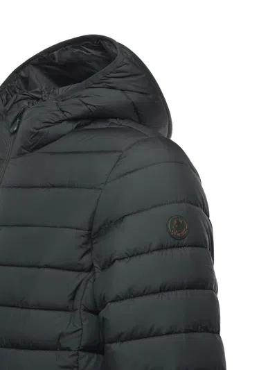 Save The Duck Hooded Padded Jacket In Black