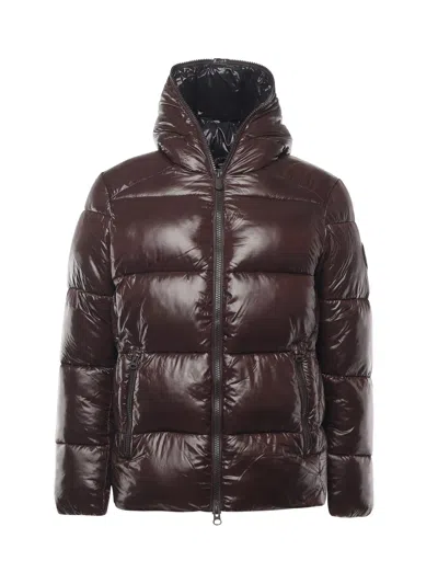 Save The Duck Edgard Nylon Down Jacket In Brown