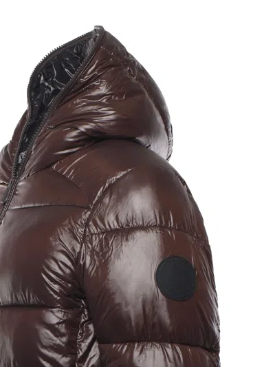 Save The Duck Edgard Nylon Down Jacket In Brown