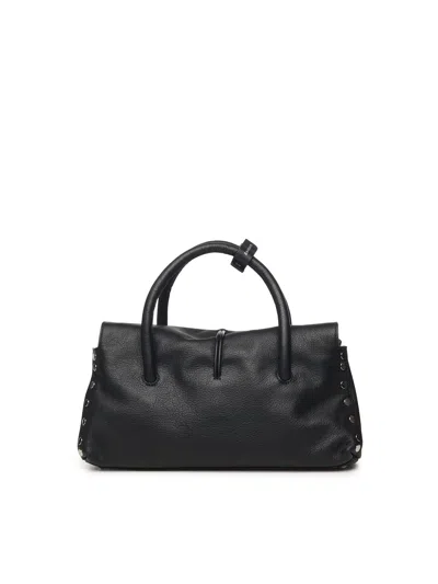 Zanellato Structured Leather Handbag With Dual Handles In Black