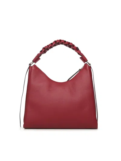 Coccinelle Bohemian Braided Handle Tote Bag In Red