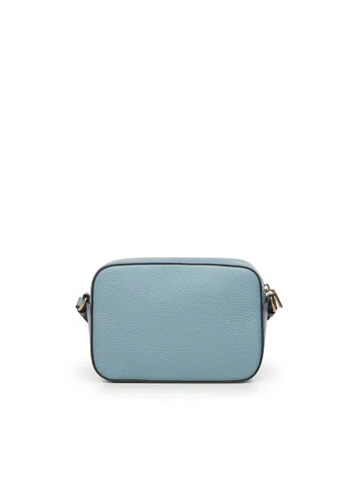 Coccinelle Flap Leather Shoulder Bag In Blue
