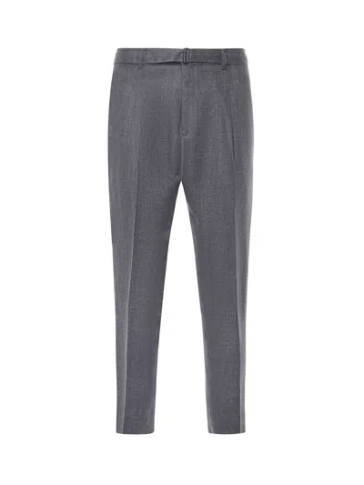 Be Able Tailored Wool-blend Gabardine Trousers In Gray