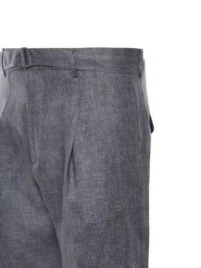 Be Able Tailored Wool-blend Gabardine Trousers In Gray