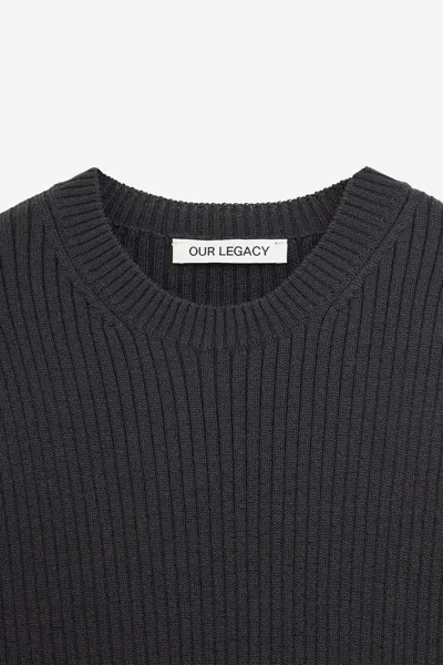 Our Legacy Compact Roundneck Knitwear In Black