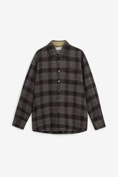 Our Legacy Mens Above Oakland Low Twist Check Shirt In Black
