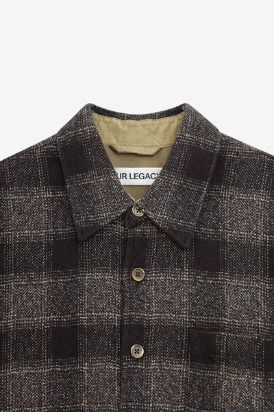 Our Legacy Mens Above Oakland Low Twist Check Shirt In Black