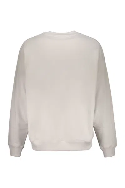 Off-white Long Sleeve Sweatshirt With Printed Logo In Gray