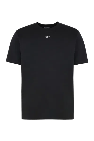 Off-white Black T-shirt With Arrow Print In Black