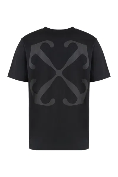 Off-white Black T-shirt With Arrow Print In Black