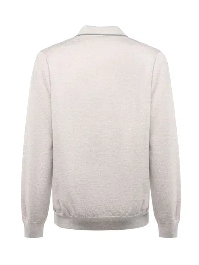 Fay Wool Polo In Neutral