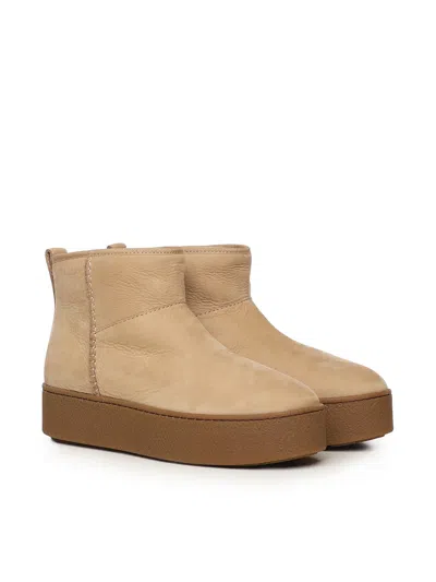 Hogan Ankle Boots Platform Sole In Brown