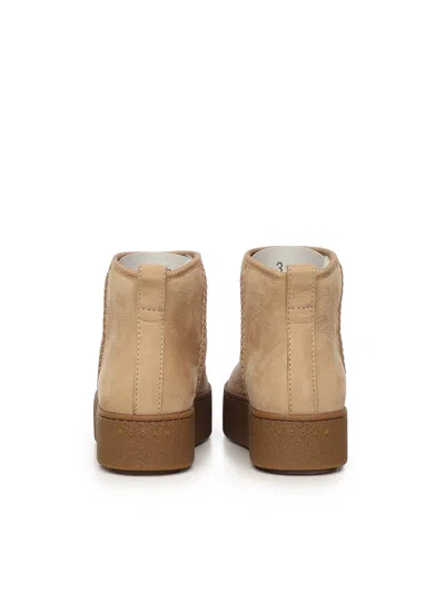 Hogan Ankle Boots Platform Sole In Brown