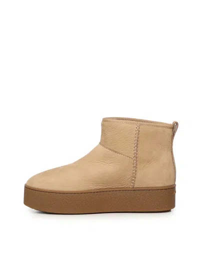 Hogan Ankle Boots Platform Sole In Brown